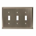 Amerock Mulholland 3 Toggle Satin Nickel Wall Plate 1906960